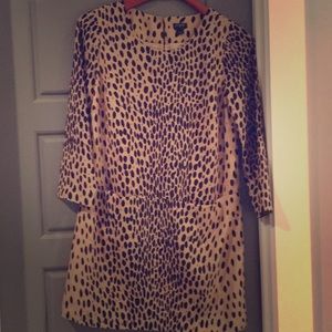 J crew size 2 leopard print shift dress